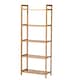 image 1 of Living and Home 5 Tier Bamboo Wood Storage Shelf Rack-50cm W x 25cm D x 128cm H