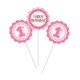 image 1 of Creative Party Stick 1st Birthday Party Centrepiece - Pink/White - One Size