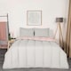 image 1 of OHS Coverless Reversible 10.5 Tog Duvet And Pillowcase Bedding Set, King - Blush Pink/Grey