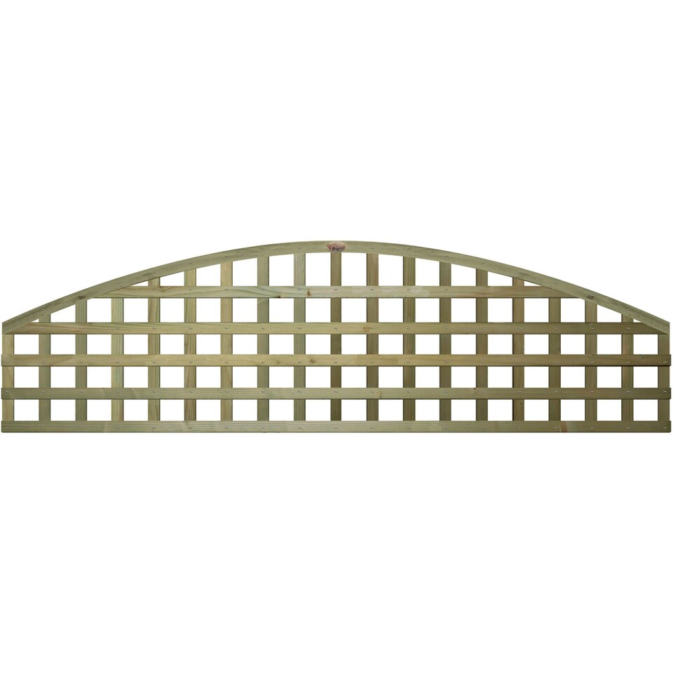 image 1 of Privacy Arch Top Wooden  W:6ft x H:1ft Trellis Fence Topper Plant Support (Pack of 4)