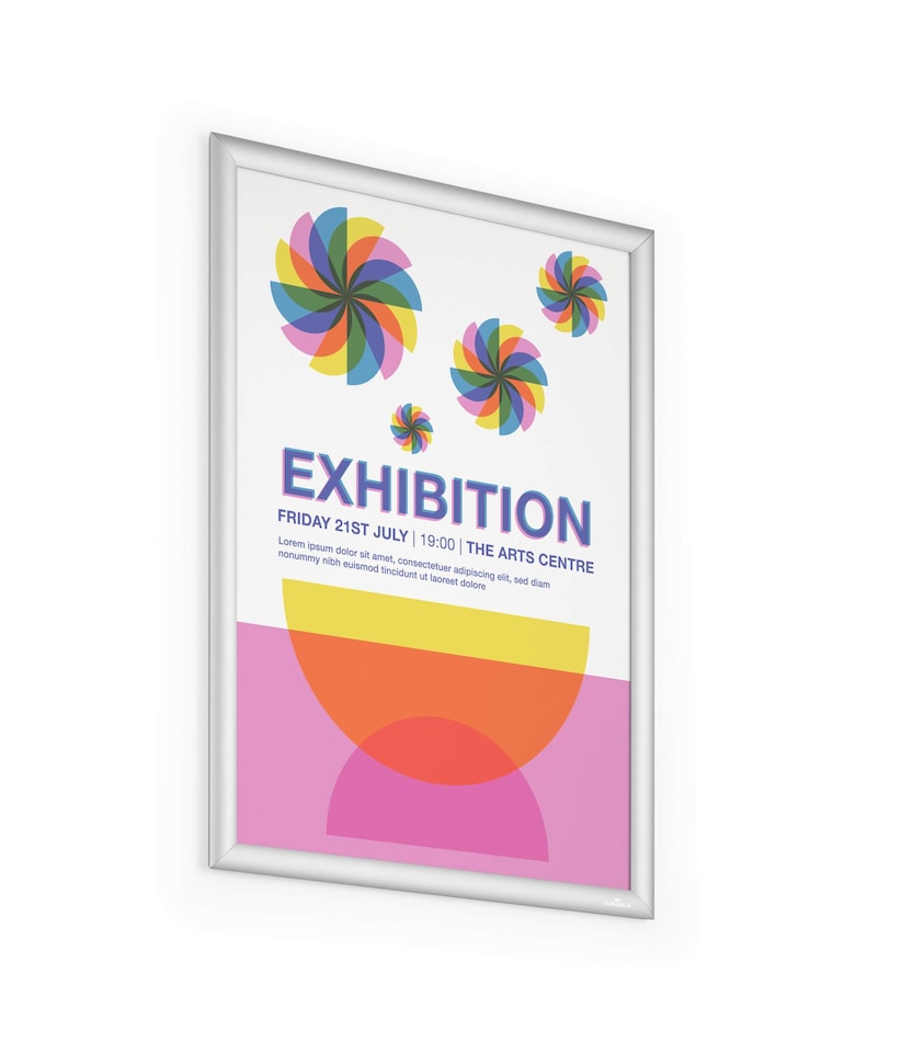 image 1 of Durable Aluminium Snap Frame Retail Clip Poster Holder Notice Board | A2 Silver | Silver