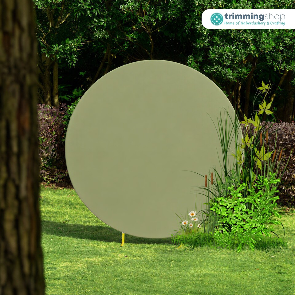 image 1 of 160GSM Sage Green Round Arch Backdrop Cover - 220cm