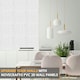 image 7 of NOVECRAFTO Diamond Effect 3D Wall Panels – 6 Sheets Covering 1.5 sqm (16.15 sqft) – Matte Interior PVC Cladding Tiles – 19.6"x19.6" Diamond Design Matt White