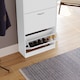 image 9 of Vida Designs 3 Drawer Shoe Cabinet Shoe Rack Storage Cupboard, White