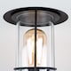 image 4 of ValueLights Dorset IP44 Black Fisherman's Lantern Cage Outdoor Wall Light | Black