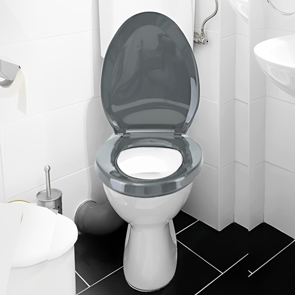 image 1 of Coloured Universal Toilet Seat | Grey | 1