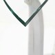 image 5 of Naples Semi Circle Glass Console Table Silver | Clear