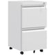 image 1 of Vinsetto 2-Drawer Mobile Filing Cabinet, Steel Lockable File Cabinet for Letter, A4 and Legal Size, Pre-Assembled Body, White