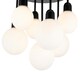 image 3 of COSYLYTE Broome Bathroom 7 Light Modern Opal Glass Ceiling Light - Matt Black Black