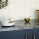 image 5 of Sticky Back Plastic Romeo Gold Marble Effect Kitchen Self-adhesive Vinyl Wrap for Cupboards, Doors and Worktops 67.5cm x 2m - d-c-fix