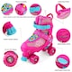 image 2 of The Magic Toy Shop Kids Pink Adjustable Quad Roller Skates Small UK 11 - 1