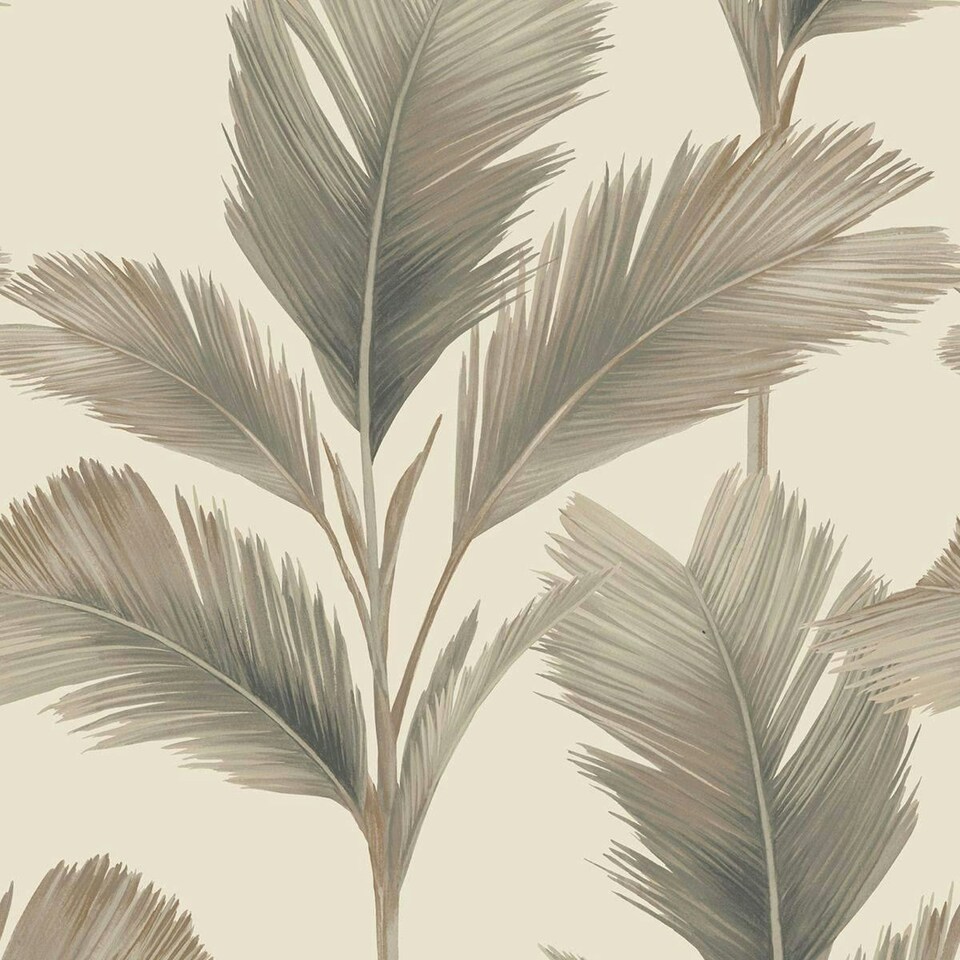 image 1 of Belgravia Kailani Leaf Wallpaper - Cream/Beige - One Size Cream