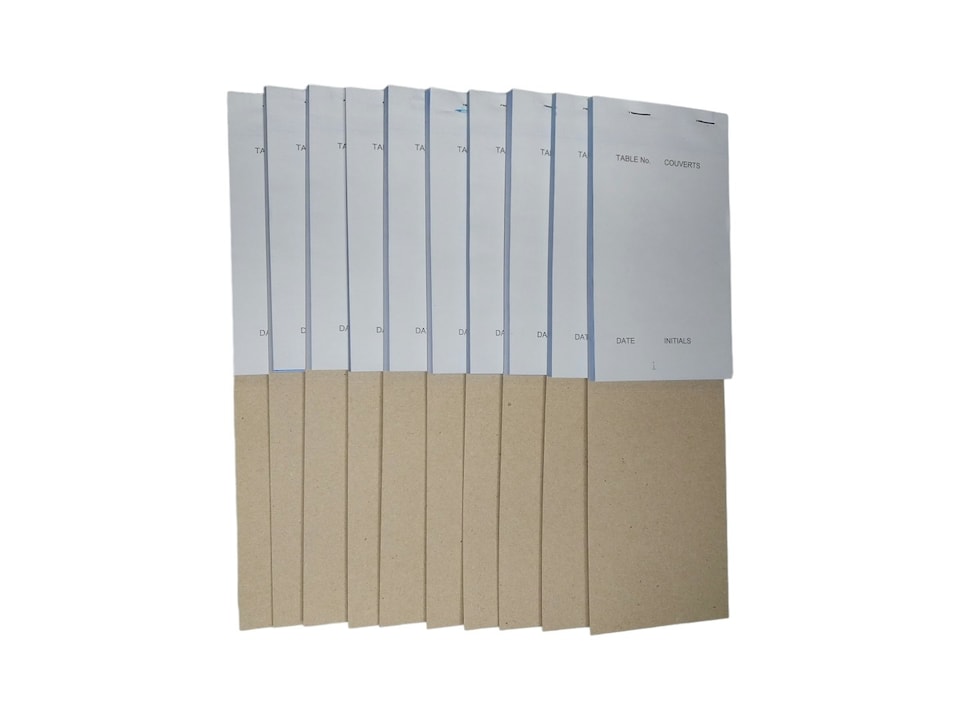 image 1 of Pack of 50 95mm x 165mm White Duplicate Carbonless Restaurant Pads