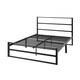 image 6 of Baldock Modern Style Black Metal Bed Frame (Double)
