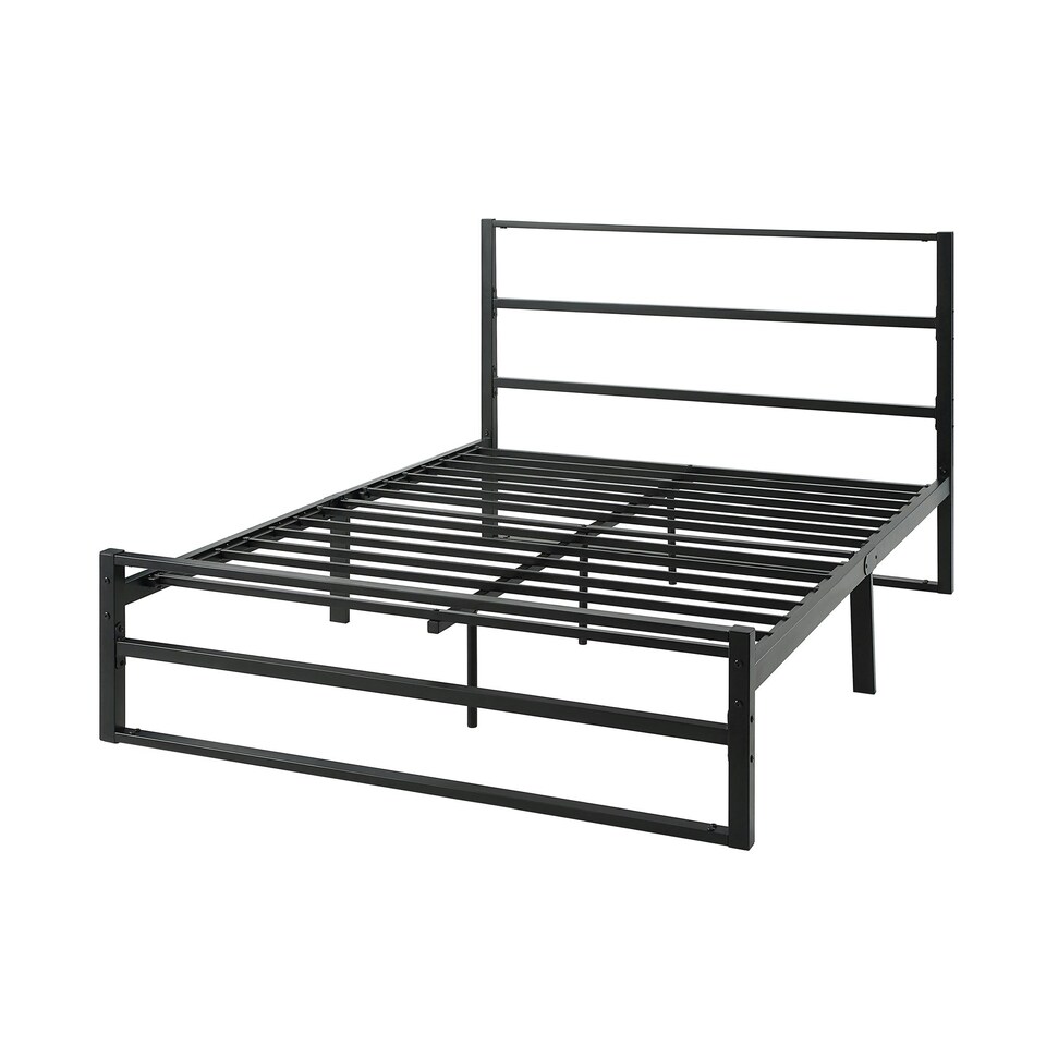 image 1 of Baldock Modern Style Black Metal Bed Frame (Double)