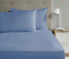 Percale Housewife Pillowcase Pair | Blue | Standard | 2