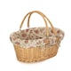 image 3 of Medium Swing Handle Shopping Basket with Lining Red | Red and White Check | M