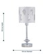 image 5 of Chrome Jewelled Table Lamp with White Fern Shade Chrome | White