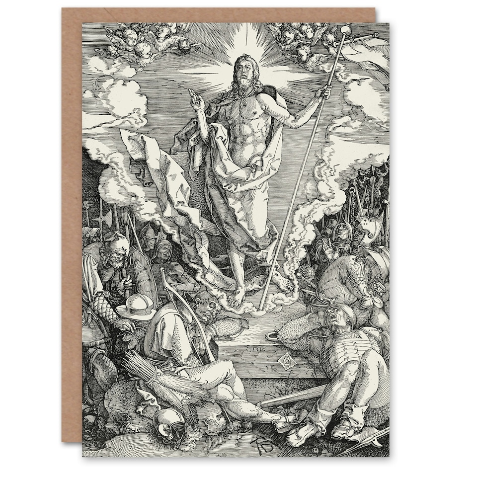 image 1 of Albrecht Durer Art Card Large Passion Series The Resurrection