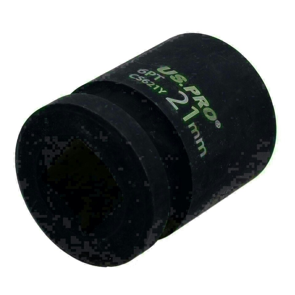 image 1 of 21mm Metric Shallow Impact Impacted European Style Socket 1/2" Drive 6 Sided