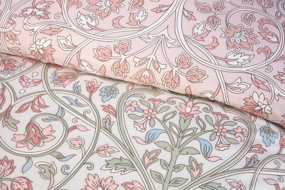 image 1 of Harrow Microfibre Floral Reversible Duvet Cover Set with Pillowcase | Brown | Double