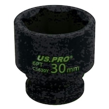 30mm Metric Shallow Impact Impacted European Style Socket 1/2" Drive 6 Sided