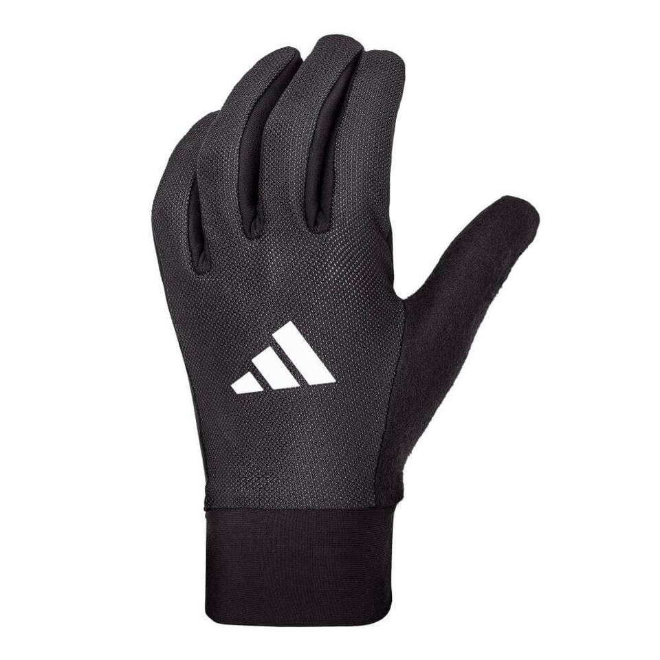 image 1 of Adidas Full Finger Essential Gloves — Black, Aeroready Weightlifting Gloves, Touchscreen-Compatible | Black | Black | M