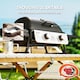 image 8 of Outsunny Portable Tabletop Gas Barbecue Grill with Thermometer, Black