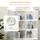 image 5 of HOMCOM 8PCS Stackable Clear Plastic Shoe Storage Box for UK/EU Size 12/46 