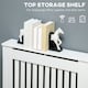 image 4 of HOMCOM Radiator Cover Painted Slatted MDF Cabinet Lined Grill 112x19x81cm