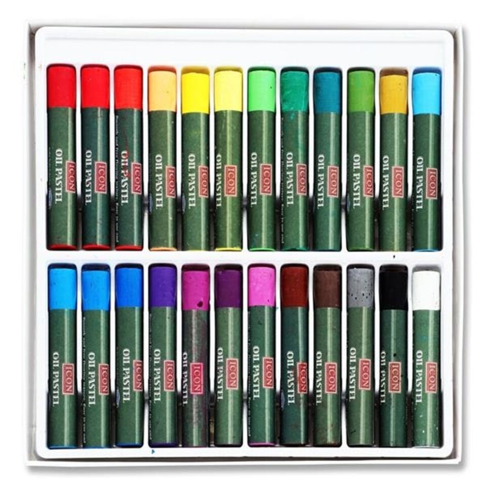 image 1 of Box of 24 of Professional Oil Pastels by Icon Art
