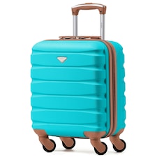 45x36x20cm EasyJet Free Underseat Carry-On Cabin Bag - Lightweight 4 Wheels ABS Hard Shell Suitcase Blue | Aqua/Tan | Cabin Bag