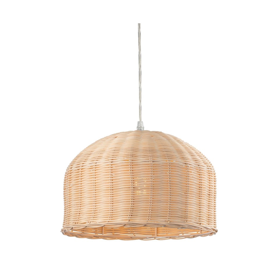 Dome Pendant Light Natural Rattan