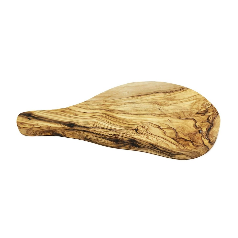 image 1 of Verano Spanish Ceramics Olive Wood Small Serving Board w/ Handle - 26x12cm Brown