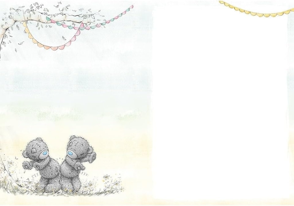 image 1 of Bears With Teapot And Teacups Life Is Better With Friends Open Blank Card
