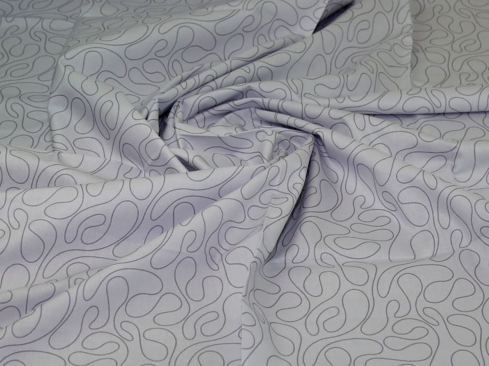 Grey 100% Cotton Fabric for Bag Making, Dressmaking, Quilting, 112cm / 44" Wide - per metre