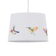 image 3 of First Choice Lighting Set of 2 Hummingbird Bird Print Linen Easy Fit 28cm Pendant or Table Lamp Shades Multi