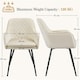 image 3 of Yaheetech Set of 2 Upholstered Dining Chairs with Velvet Fabric N/A | Beige