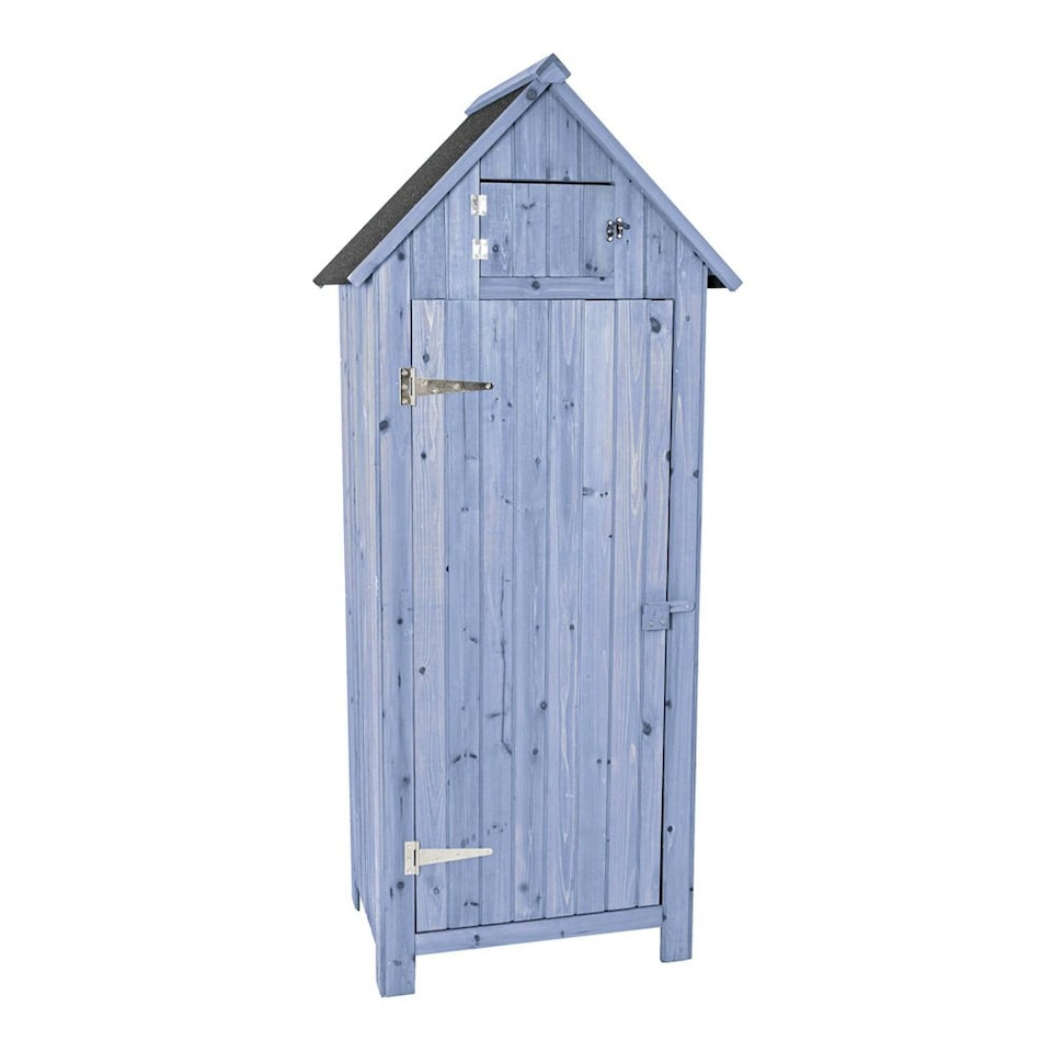 image 1 of Bideford Tall Garden Storage Unit Blue