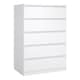image 1 of Naia Chest of 5 Drawers in White High Gloss