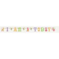 Unique Party Safari 1st Birthday Banner - Multicoloured - One Size