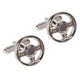 image 1 of Steering Wheel Cufflinks - Onyx Art CK99 Car Novelty Cuffs