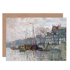Claude Monet View Of The Prins Hendrikkade Fine Art Art Card