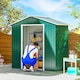 image 2 of Outsunny 6.5 x 3.5ft Metal Garden Shed, Outdoor Storage Shed for Tool Organization with Double Sliding Doors and 4 Vents for Garden, Patio, Green