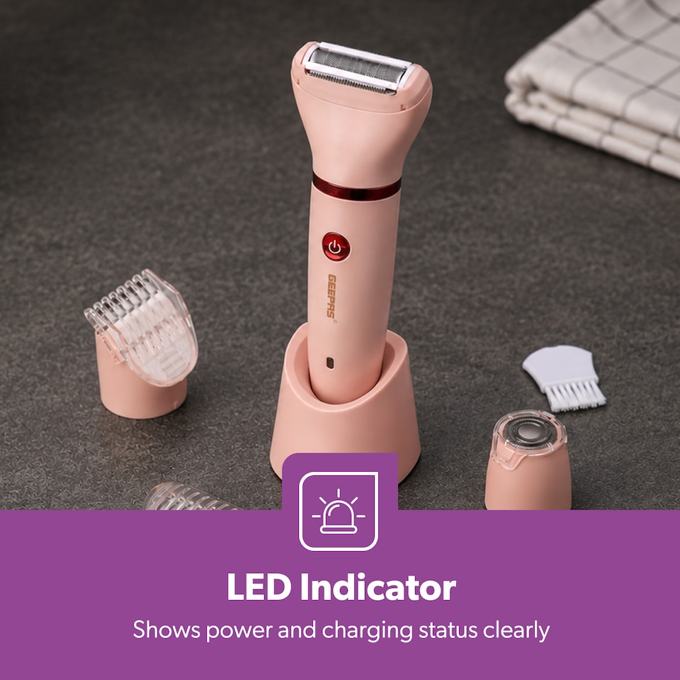 image 1 of GEEPAS 3-in-1 Waterproof Lady Shaver Set