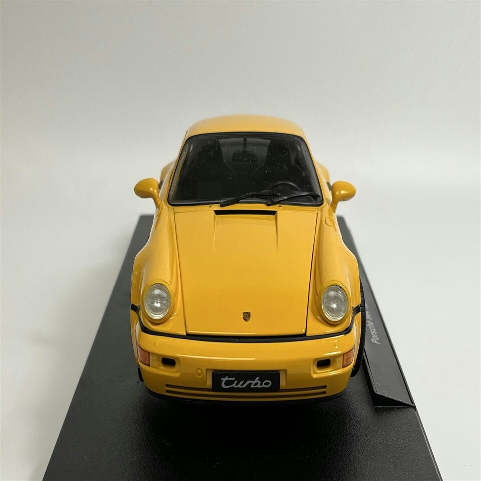 image 1 of 1989 Porsche 964 Turbo Yellow 1:18 Scale Welly 18026y