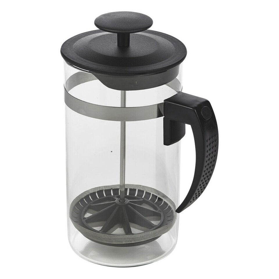 image 1 of 1L French Press Coffee Maker Machine - Cafetiere Plunger for Home Office Use