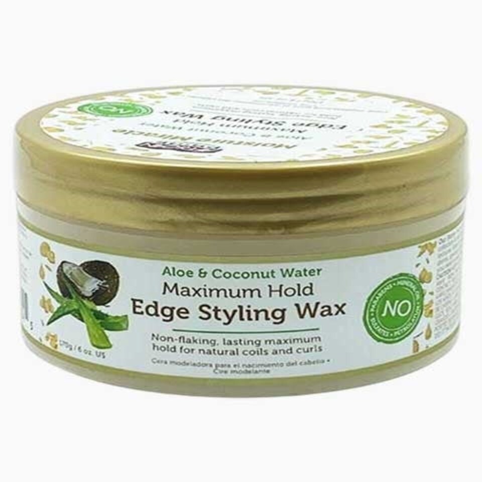 image 1 of African Pride Moisture Miracle Aloe & Coconut Water Maximum Edge Styling Wax 170g
