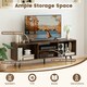 image 10 of COSTWAY 120cm Entertainment Center TV Stand for 55 Inches Brown Brown