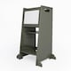 image 4 of Allis Baby Toddler Learning Tower with Adjustable Height and Blackboard - Sage Green | Green | Sage | One Size | 1